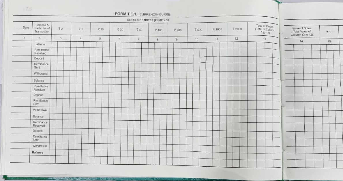 Register Printed TE-1